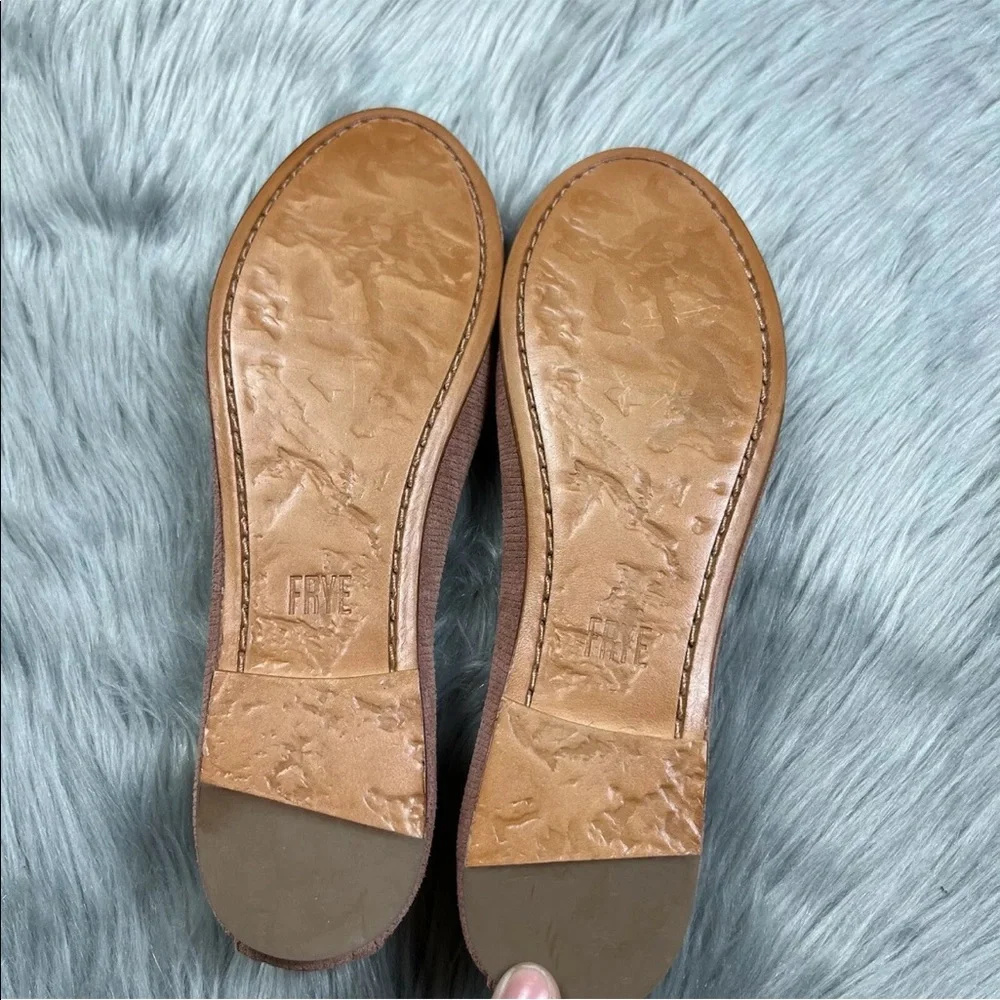 Frye Carson Ballet Flats Rosewood Suede Size 7.5 M